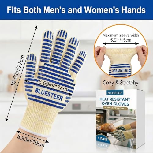 Oven Gloves Heat Resistant 540 Degrees Grilling Gloves
