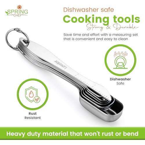 Stainless Steel Measuring Cups and Spoons Set of 14 w
