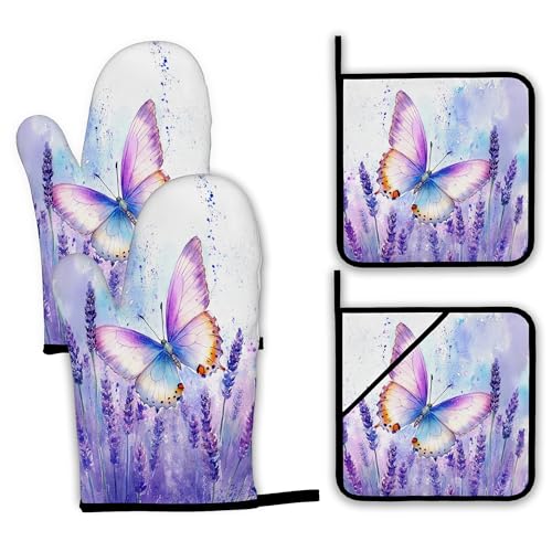 Colorful Rooster Oven Mitts and Pot Holders
