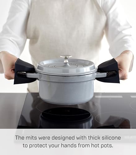 Home Magnetic Silicone Pot Holders (Black)