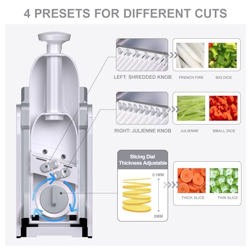 Safe Mandoline Slicer (Gray)