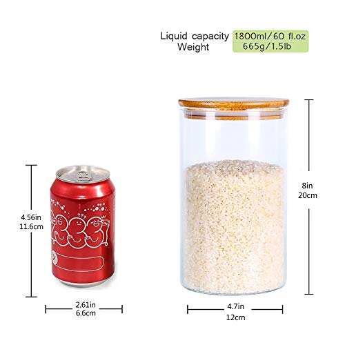 Glass jars with lid 60OZ&100oz
