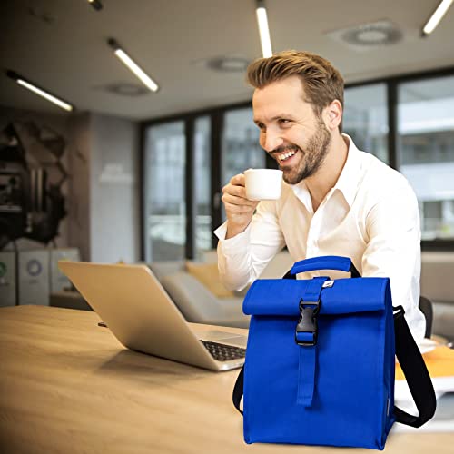 Insulated Lunch Bag Rolltop Lunch Box Tote Bag for Women