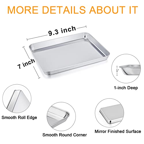 Stailess Steel Baking Pan with Rack Set of 2