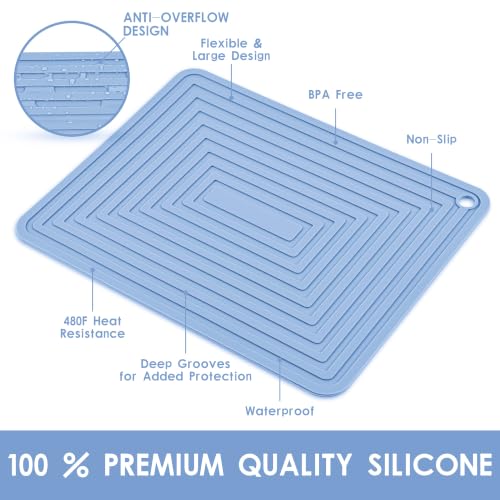 Silicone Trivets for Hot Dishes (I: Blue)