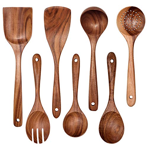 Wooden Non Stick Kitchen Pan Toolset 7 Pieces Set