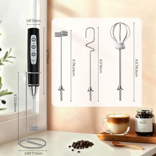 Milk Frother Handheld Rechargeable
