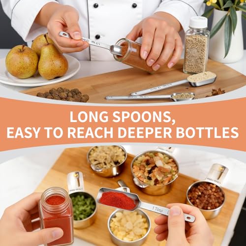 Measuring Cups and Spoons Set (Square Spoons)