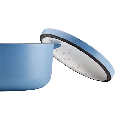 Enameled Cast Iron Dutch Oven (Blue Velvet)