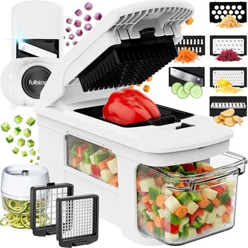 Pro XL Vegetable Chopper & Mandoline Slicer (White / 11 in 1)