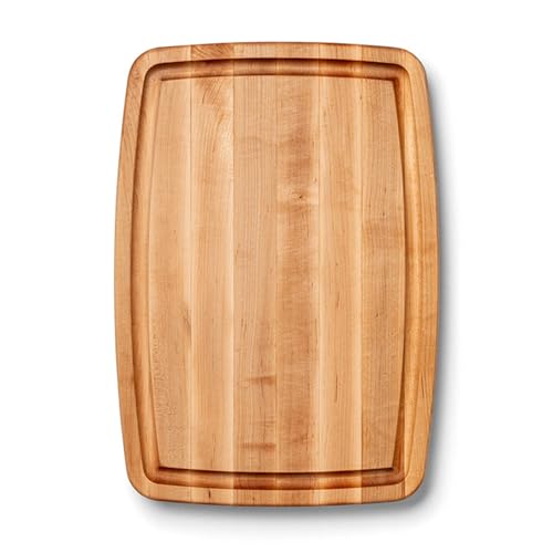 CB Series Rectangular Wooden Maple Cutting Board 20”x14” (20"L x 14"W)