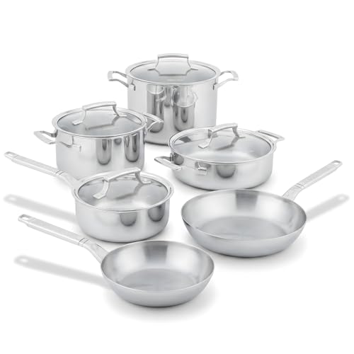 10 Piece Triply Stainless Steel Cookware Set