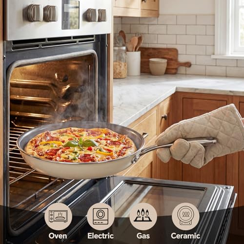 Skillet Ceramic Nonstick Frying Pans (11in / Ash Grey)