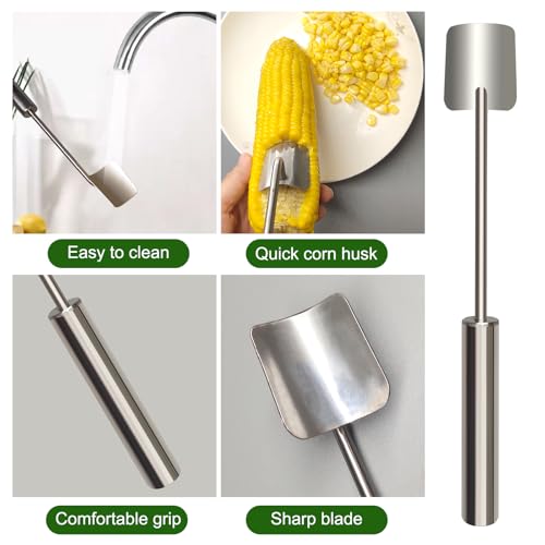 Corn Cob Peeler Peeler Easy Clean Corn Cob Stainless Steel Splitter Tool Suitable for Home Kitchen