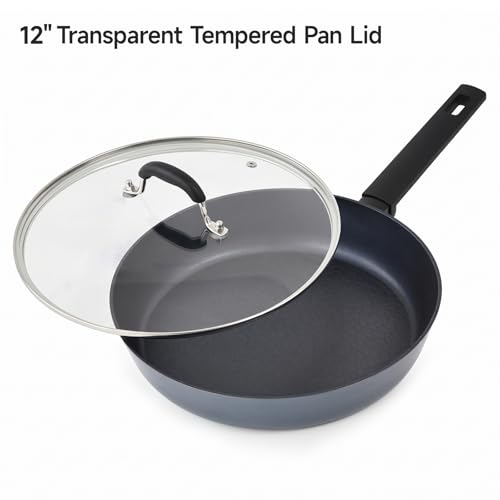 Universal Glass Lid for Frying Pan with Stainless Steel Handle