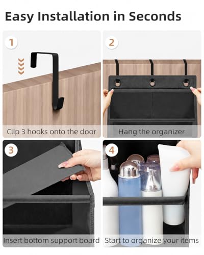 Over Door Organizer Hanging Shelves Large Clear Deep Pockets