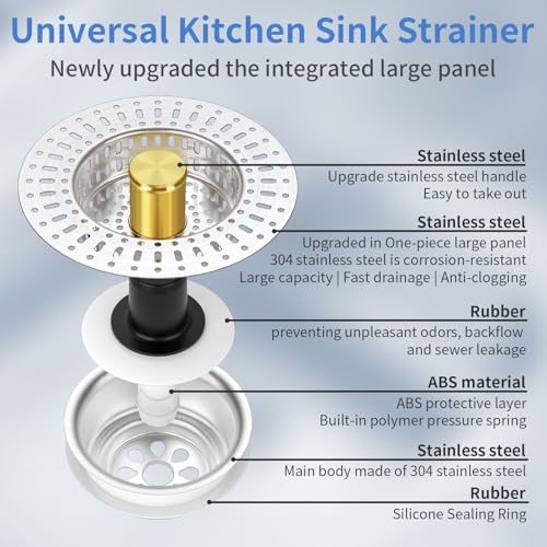 Upgraded 3 in 1 Kitchen Sink Drain Filter