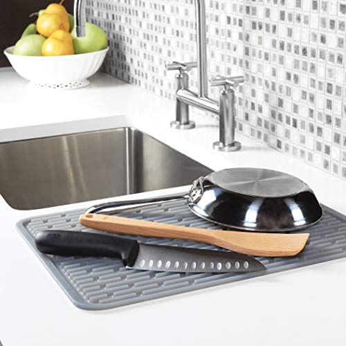Good Grips 13265200MLNYK Silicone Draining Mat Grey (12" x 12")