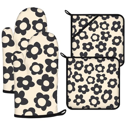 Oven Mitts and Pot Holders Sets 4Pcs