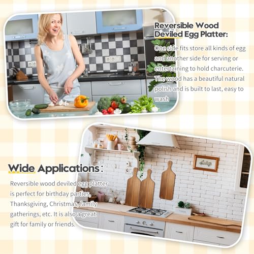 12 Pcs 17 x 6 Inch Acacia Wood Cutting Board with Handle (17"L x 6"W)
