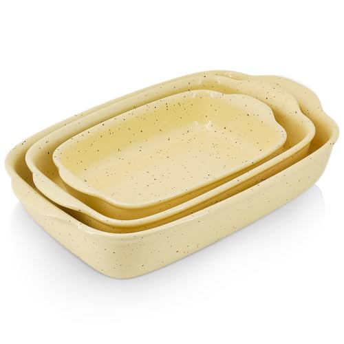 Ceramic Casserole Baking Dish Set of 3