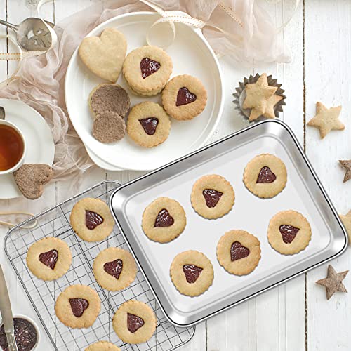 Baking Sheet with Cooling Rack [2 Pans + 2 Racks]