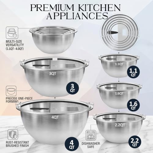 Premium Mixing Bowls (Medium)