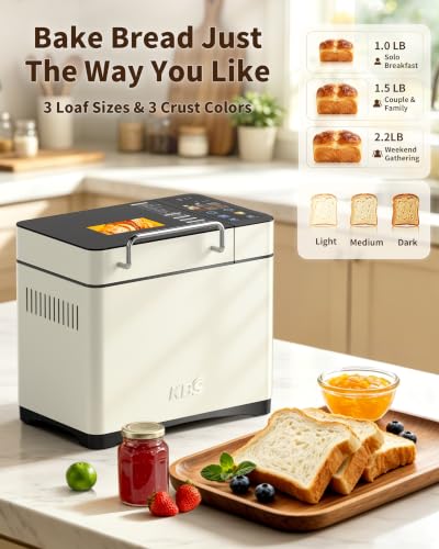 2.2LB Smart Bread Maker (Cream White)