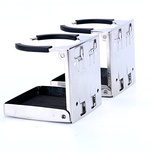 4 Pack Stainless Steel Adjustable Folding Cup Holder