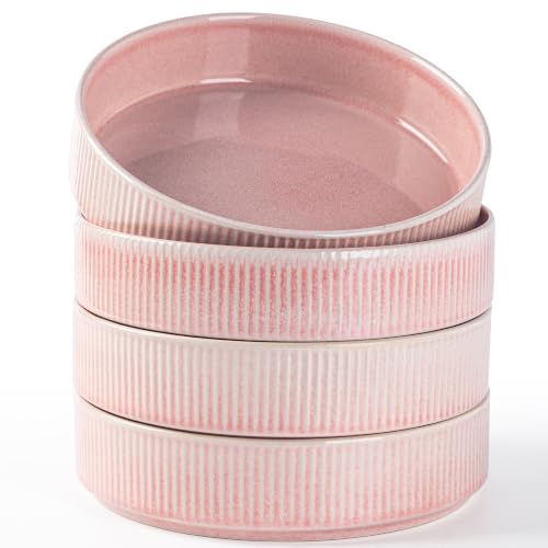 Pasta Bowls Set 7.5” Stoneware Dinner & Salad Bowls