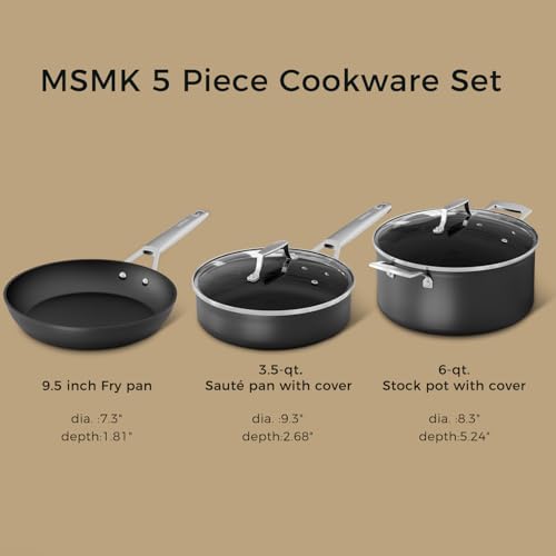 Nonstick Frying Pan Set and Nonstick Wok pan with lid