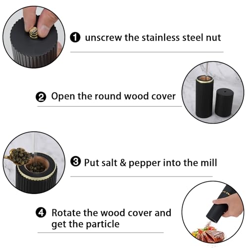 Wooden Salt and Pepper Grinder Set