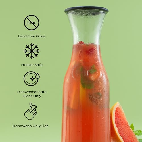 Glass Carafes with Lid