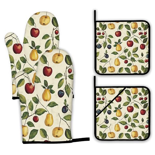 Colorful Butterfly Oven Mitts and Pot Holders