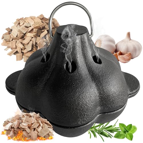 Cast Iron Smoker Roaster & Garlic Roster Baker