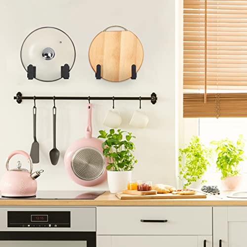 Pot Lid Holder Stainless Steel Wall Mounted 3M Self Adhesive Pan Cover Racks