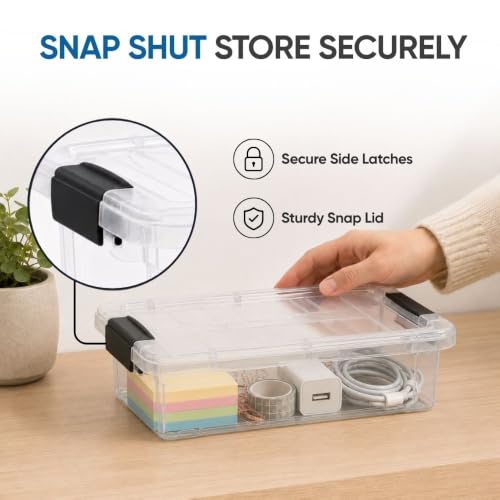 Clear Plastic Storage Boxes with Lids