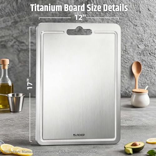 Titanium Cutting Board for Kitchen with Juice Groove (XX-Large)