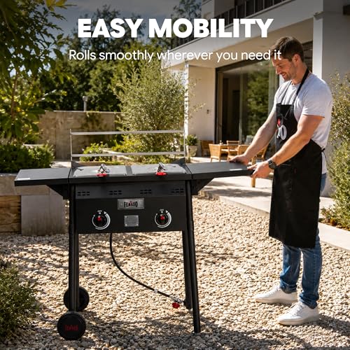 Fish Fryer Set & Cart for Outdoor Cooking