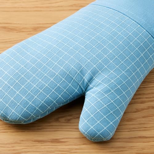 Gourmet Series Gridlines Oven Mitts 2 (Blue Velvet)