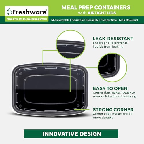 Meal Prep Containers 1 Compartment Food Storage Containers with Lids