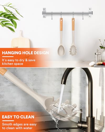 Silicone Pasta Fork&Cooking Spoon Set
