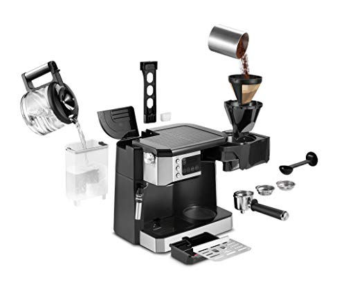 All-in-One Espresso & Coffee Maker, 10-Cup Pot, Milk Frother (All In One Combination)