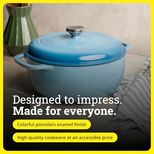 Essential Enamel Cast Iron Dutch Oven (Cornflower Blue)
