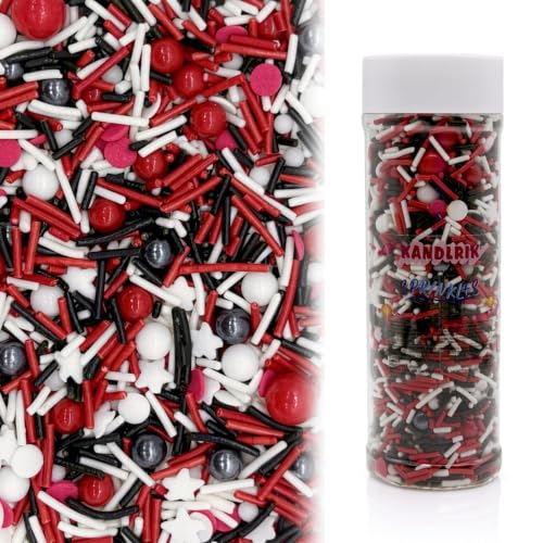 Sprinkles Candy Mix Size Edible Pearls Cake Decorations Cupcake Toppers Cookie Decorating Perfect for Wedding Party Valentine Halloween Christmas Supplies 4.58OZ