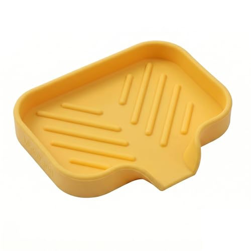 Silicone Bathroom Soap Dishes with Drain Spout