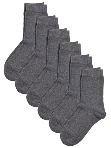 Unisex Kids Boys Girls Soft Cotton School Socks Black White Navy