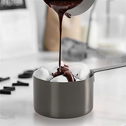 16 Pcs Stainless Steel Measuring Cups & Spoons Set (B - Gunmetal Blk / 16pcs)