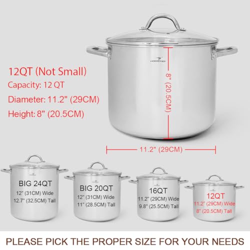 Large Heavy Stock Pot With Lid