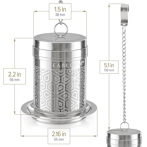 Puresteep Glass Tea Infuser with Lid & Drip Tray